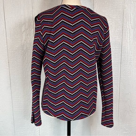 BCBGeneration Colorful Long Sleeve Ponte Knit Top Size Small - Picture 6 of 9